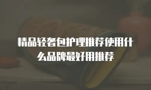 精品轻奢包护理推荐使用什么品牌最好用推荐