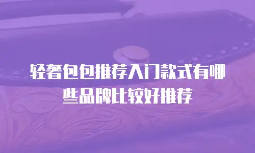 轻奢包包推荐入门款式有哪些品牌比较好推荐