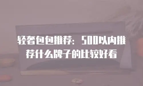 轻奢包包推荐：500以内推荐什么牌子的比较好看