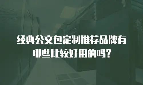 经典公文包定制推荐品牌有哪些比较好用的吗？