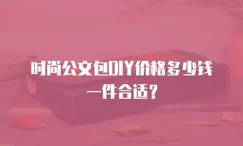 时尚公文包DIY价格多少钱一件合适？