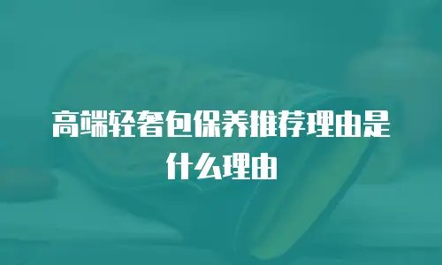 高端轻奢包保养推荐理由是什么理由