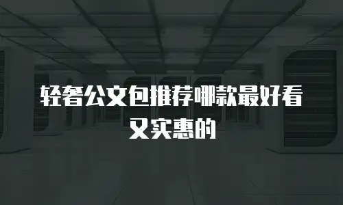 轻奢公文包推荐哪款最好看又实惠的