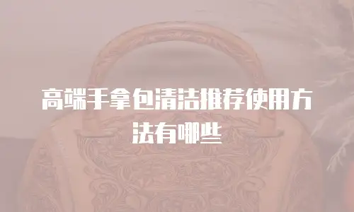 高端手拿包清洁推荐使用方法有哪些
