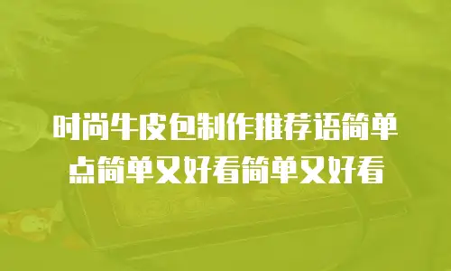 时尚牛皮包制作推荐语简单点简单又好看简单又好看