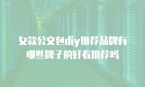 女款公文包diy推荐品牌有哪些牌子的好看推荐吗