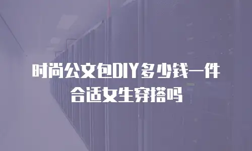 时尚公文包DIY多少钱一件合适女生穿搭吗