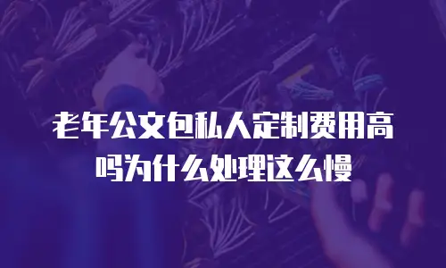 老年公文包私人定制费用高吗为什么处理这么慢
