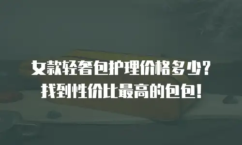 女款轻奢包护理价格多少？找到性价比最高的包包！