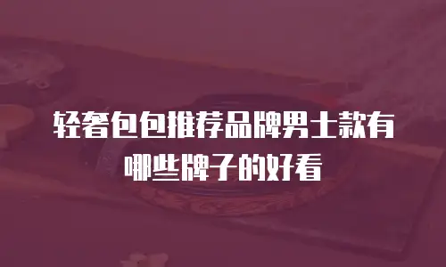 轻奢包包推荐品牌男士款有哪些牌子的好看