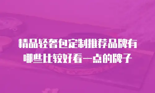 精品轻奢包定制推荐品牌有哪些比较好看一点的牌子