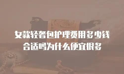 女款轻奢包护理费用多少钱合适吗为什么便宜很多