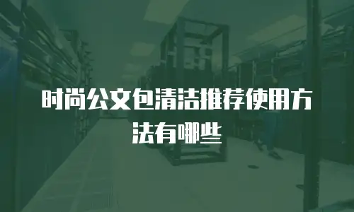 时尚公文包清洁推荐使用方法有哪些