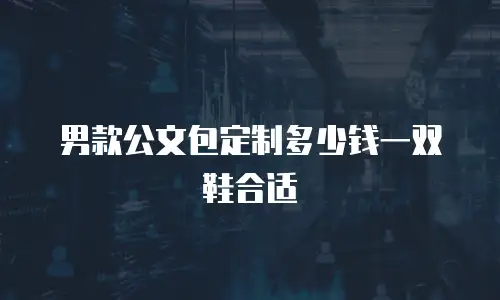 男款公文包定制多少钱一双鞋合适