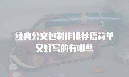 经典公文包制作推荐语简单又好写的有哪些