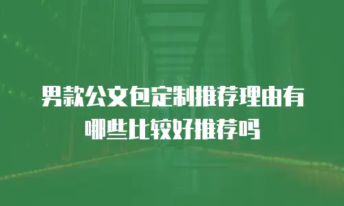 男款公文包定制推荐理由有哪些比较好推荐吗