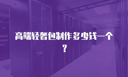 高端轻奢包制作多少钱一个？