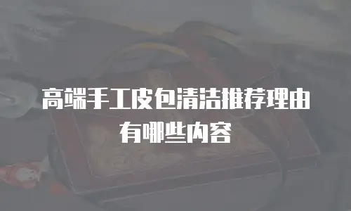 高端手工皮包清洁推荐理由有哪些内容