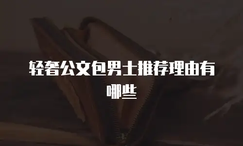 轻奢公文包男士推荐理由有哪些