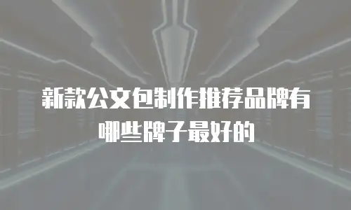 新款公文包制作推荐品牌有哪些牌子最好的