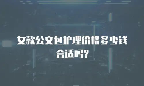 女款公文包护理价格多少钱合适吗？