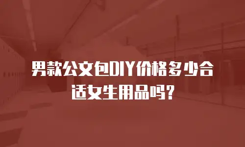 男款公文包DIY价格多少合适女生用品吗？