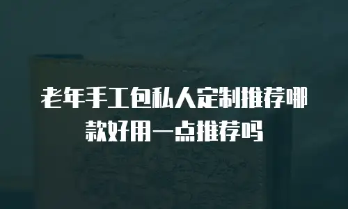 老年手工包私人定制推荐哪款好用一点推荐吗
