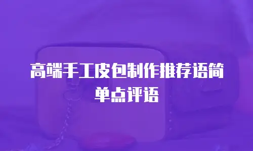 高端手工皮包制作推荐语简单点评语