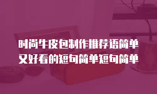 时尚牛皮包制作推荐语简单又好看的短句简单短句简单