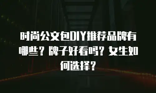 时尚公文包DIY推荐品牌有哪些？牌子好看吗？女生如何选择？
