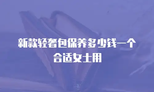 新款轻奢包保养多少钱一个合适女士用