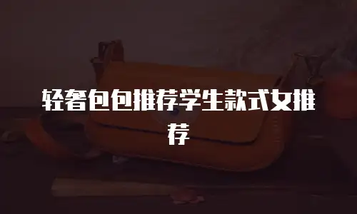 轻奢包包推荐学生款式女推荐