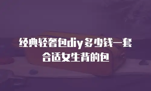 经典轻奢包diy多少钱一套合适女生背的包