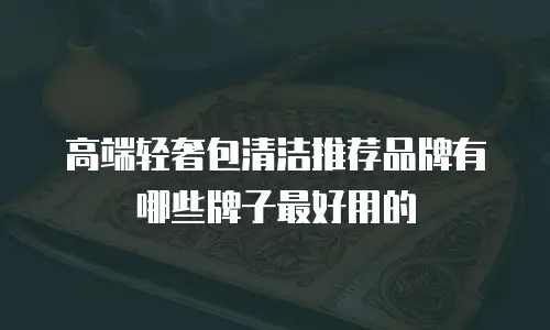 高端轻奢包清洁推荐品牌有哪些牌子最好用的
