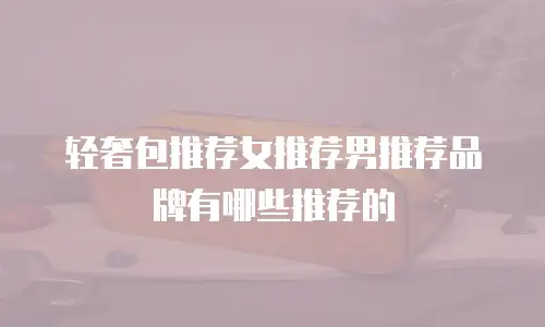 轻奢包推荐女推荐男推荐品牌有哪些推荐的