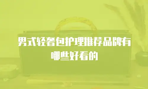 男式轻奢包护理推荐品牌有哪些好看的