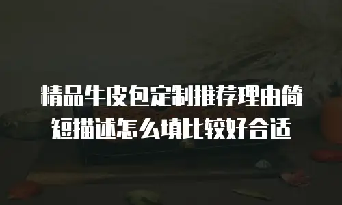 精品牛皮包定制推荐理由简短描述怎么填比较好合适