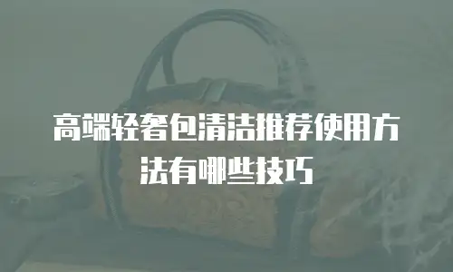 高端轻奢包清洁推荐使用方法有哪些技巧