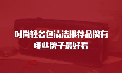 时尚轻奢包清洁推荐品牌有哪些牌子最好看