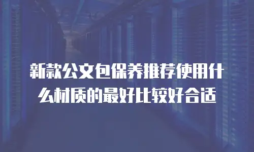 新款公文包保养推荐使用什么材质的最好比较好合适