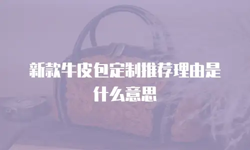 新款牛皮包定制推荐理由是什么意思