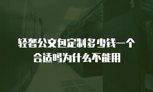 轻奢公文包定制多少钱一个合适吗为什么不能用