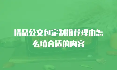精品公文包定制推荐理由怎么填合适的内容