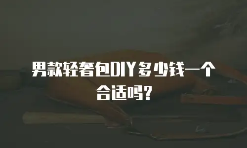 男款轻奢包DIY多少钱一个合适吗？