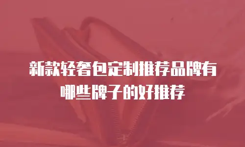 新款轻奢包定制推荐品牌有哪些牌子的好推荐