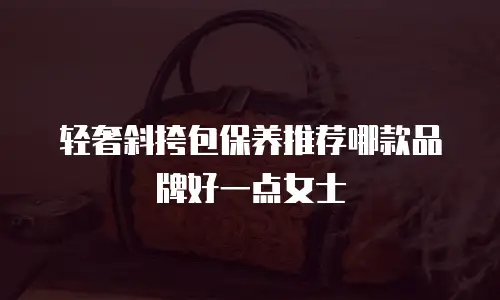 轻奢斜挎包保养推荐哪款品牌好一点女士