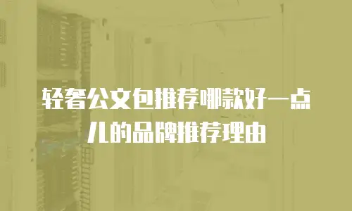 轻奢公文包推荐哪款好一点儿的品牌推荐理由
