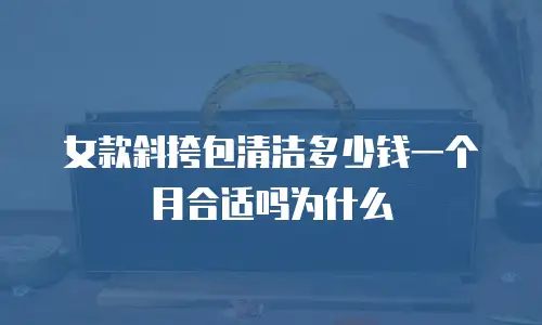 女款斜挎包清洁多少钱一个月合适吗为什么