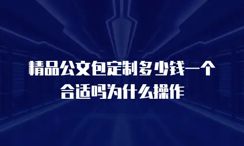 精品公文包定制多少钱一个合适吗为什么操作