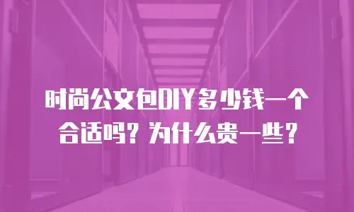 时尚公文包DIY多少钱一个合适吗？为什么贵一些？